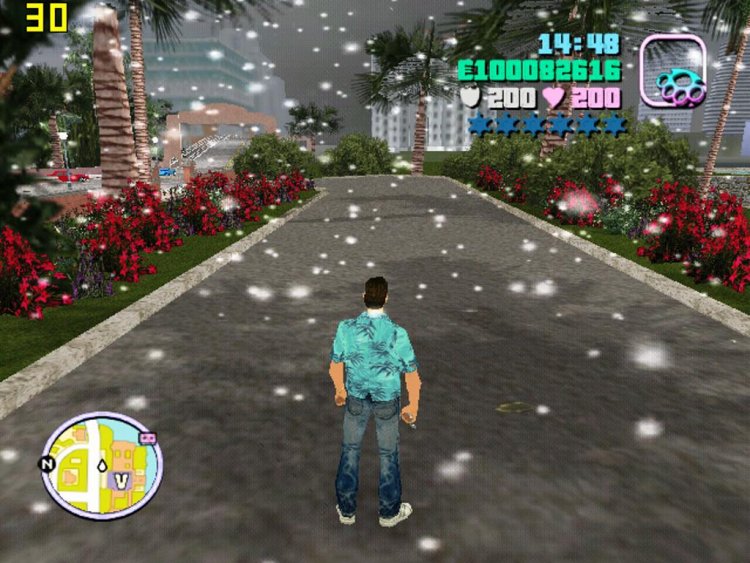 Snowfall in Vice City