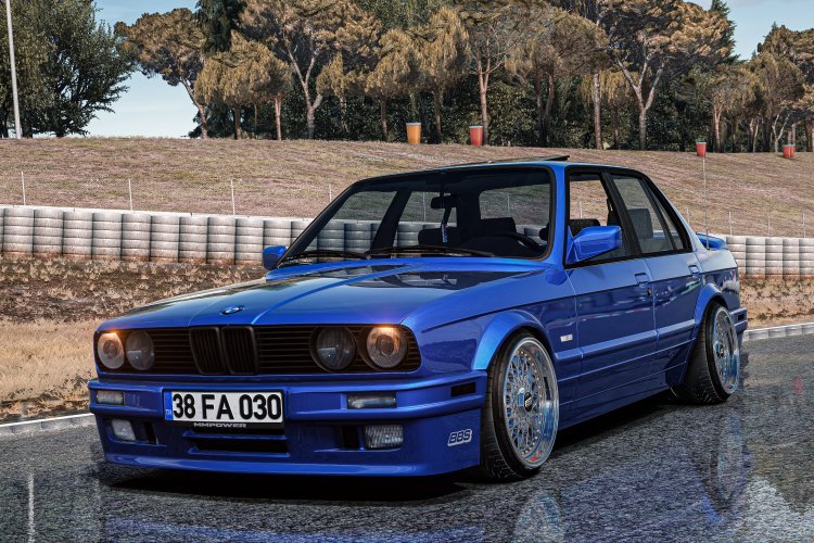 BMW E30 350i Estoril Blue (38 FA 030) - oyunmoduindir.com